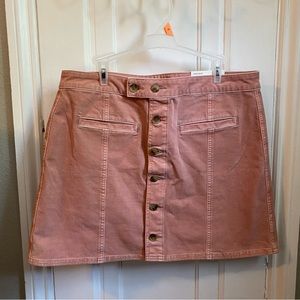 NWT American Eagle Corduroy Mini Skirt, Dusty Rose Pink, Size 16 / XL